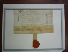 restauratie en conservatie van charters met zegels, oorkonde,  documenten op perkament